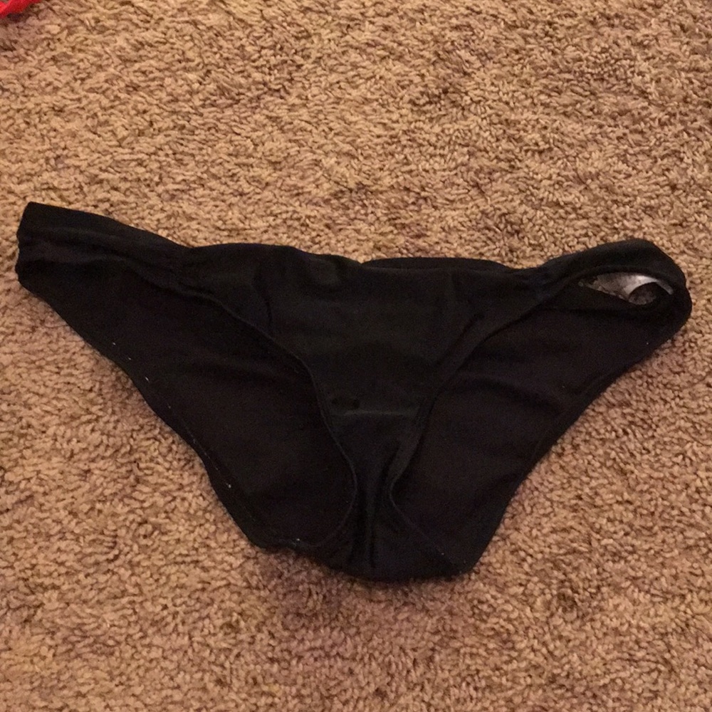black swimsuit bottoms